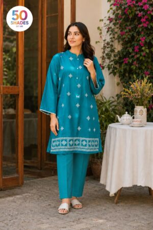 Women's Premium Teal Straight Kurta