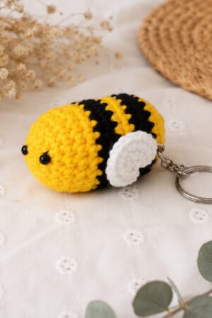 Crochet Bee Keychain