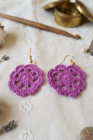Crochet Flower Earrings