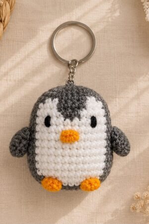 Crochet Penguin Keychain