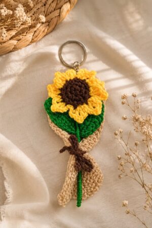 Crochet Sunflower Bouquet Keychain