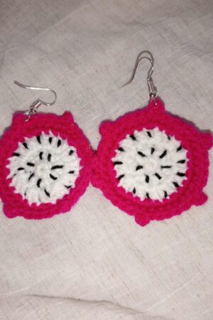 Golden Glaze Crochet Earrings